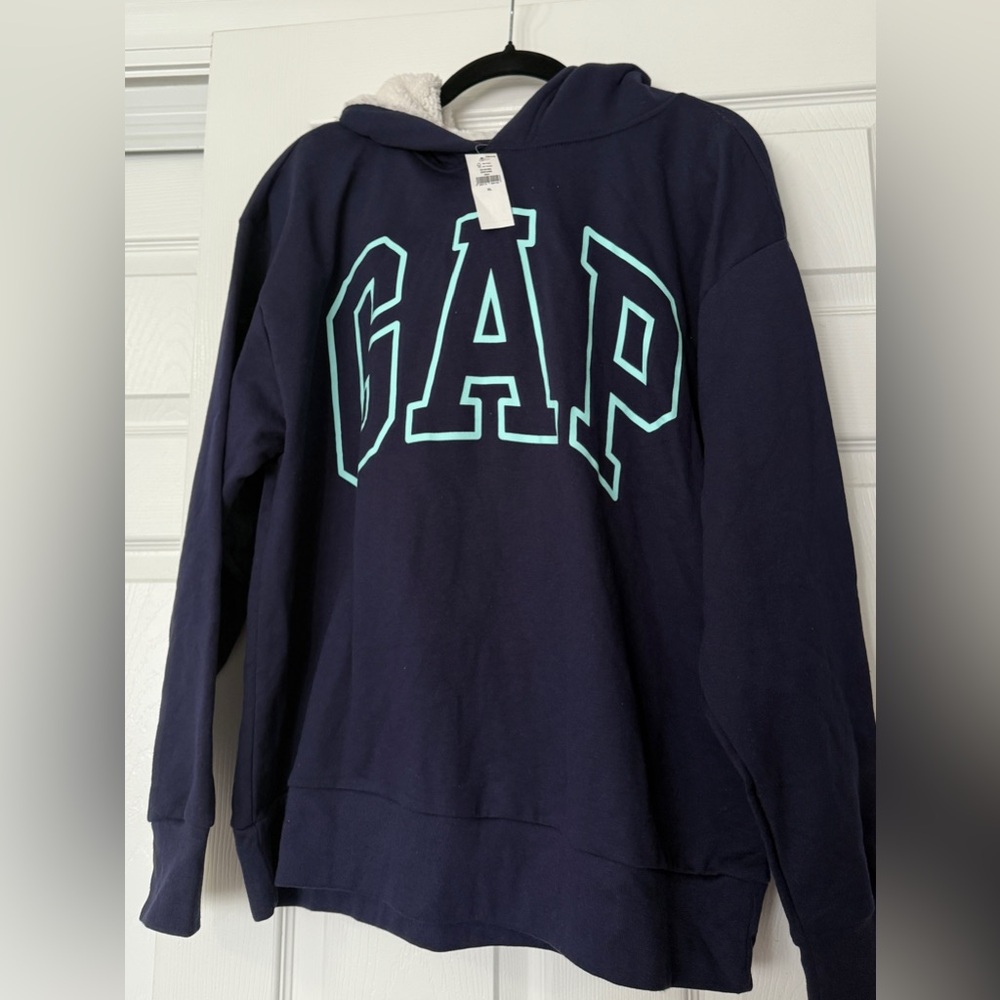 GAP Dark Blue Hoodie with Light Blue Logo